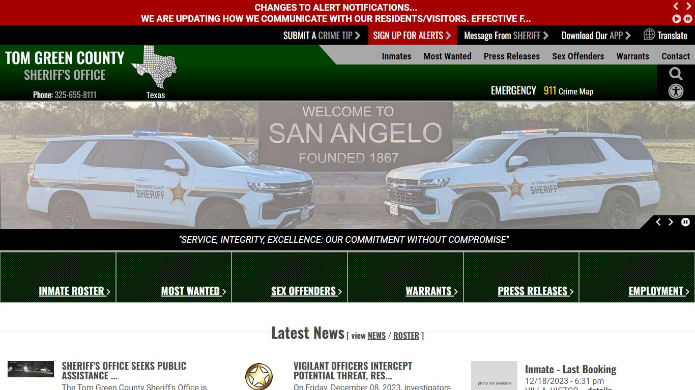 Inmate Roster (510) - Tom Green County Sheriff