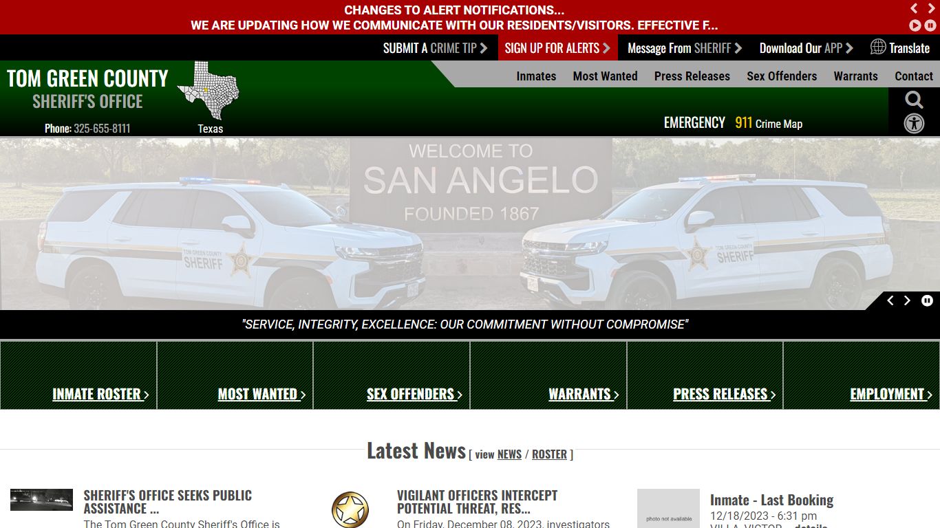 Inmate Roster (503) - Tom Green County Sheriff